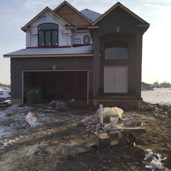 New construction with brick exterior