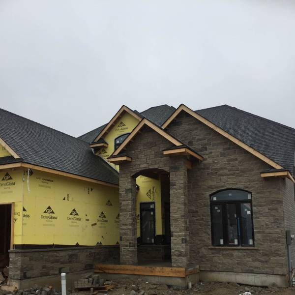 Luxury natural stone veneer installation